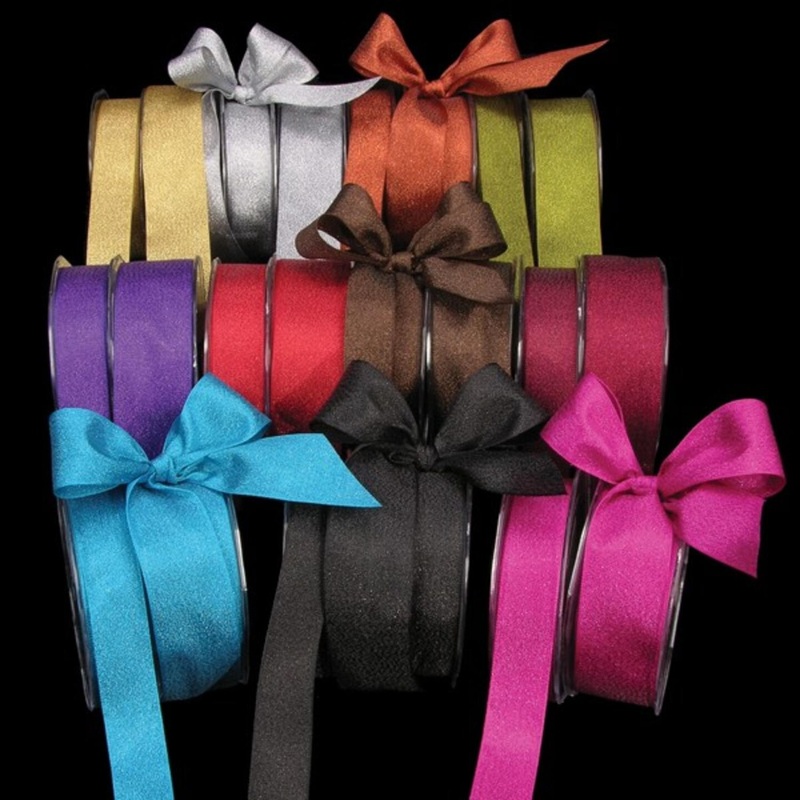 The Ribbon People Set of 4 Sparkly Turquoise Taffeta Woven Edge Craft Ribbon 1″ x 108 Yards