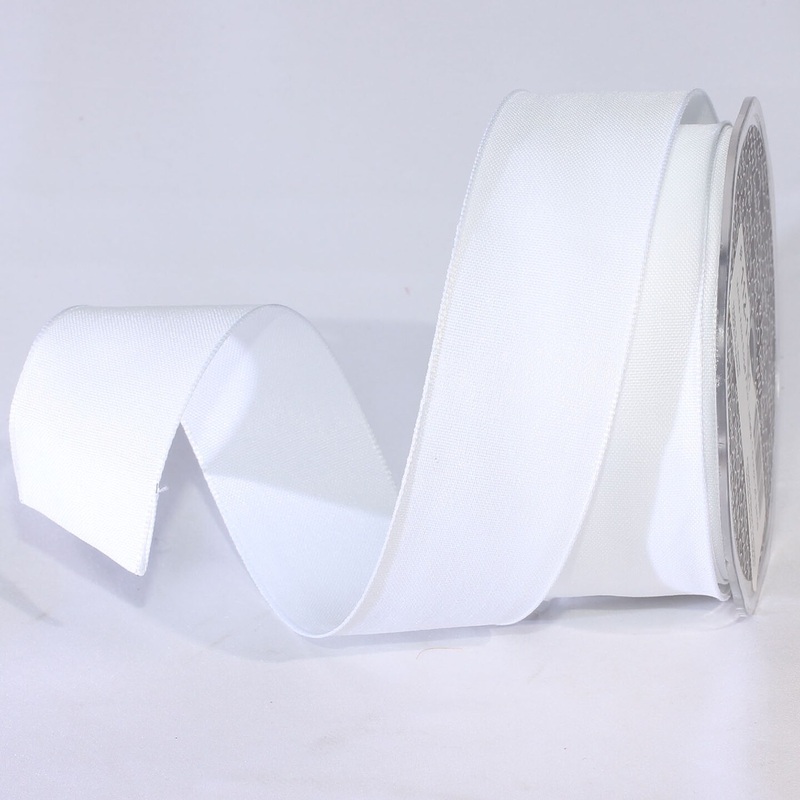 The Ribbon People White Solid Taffeta Wired Craft Ribbon 1.5″ x 100 Yards