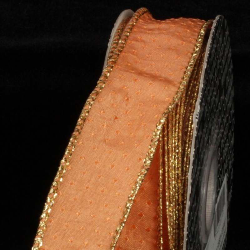 The Ribbon People Beige Mini Diamonds Wired Craft Ribbon 1″ x 80 Yards