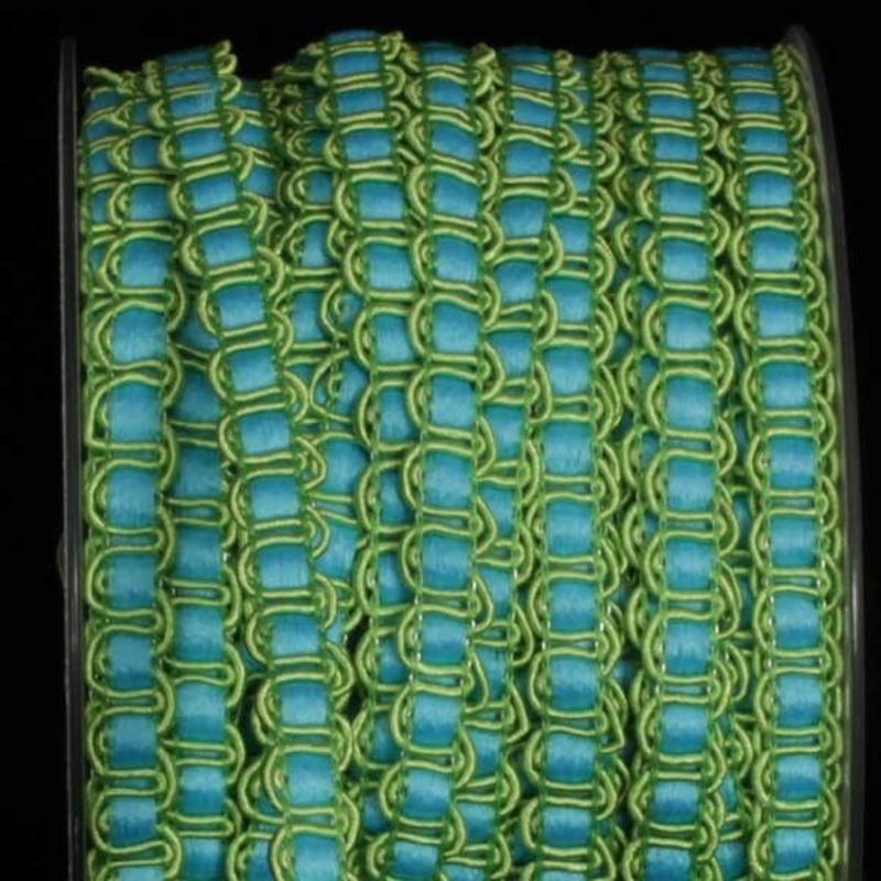 The Ribbon People Blue and Green Solid Wired Craft Ribbon 0.25″ x 44 Yards