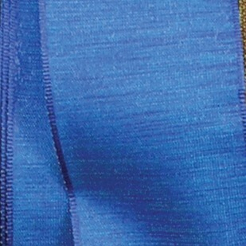 The Ribbon People Blue Solid Taffeta Wired Craft Ribbon 1.5″ x 54 yards