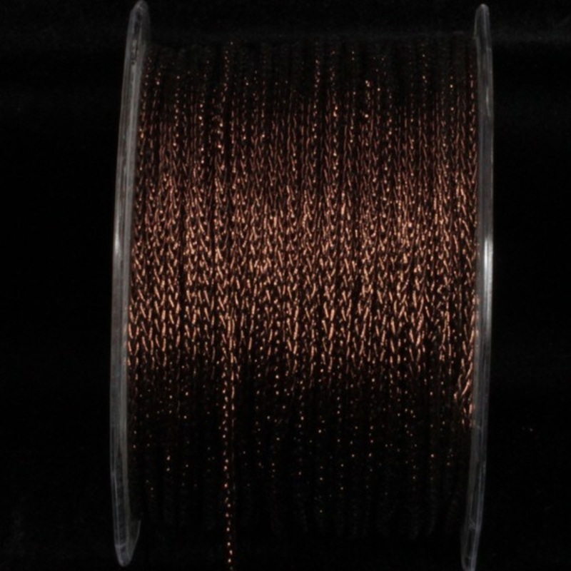 The Ribbon People Brown Glitter Chain Craft Ribbon 0.25″ x 110 Yards
