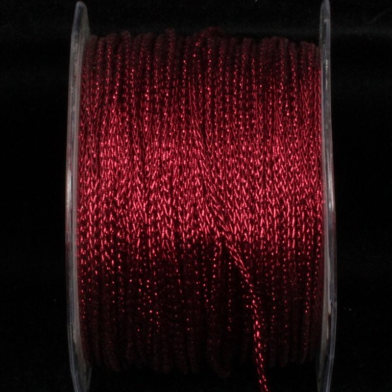 The Ribbon People Burgundy Red Glitter Chain Craft Ribbon 0.25″ x 110 Yards