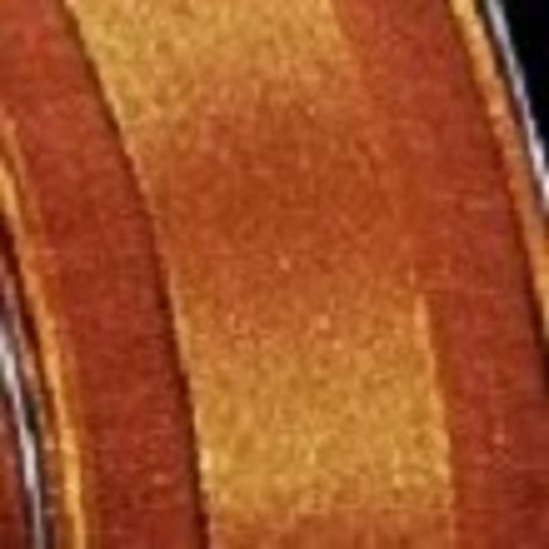 The Ribbon People Chocolate Brown and Bronze Striped Organdy Margaritte Craft Ribbon 1″ x 60 Yards