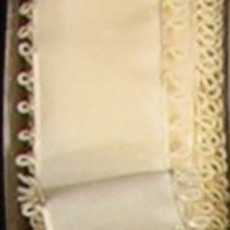 The Ribbon People Cream White Pico Loop Edged Wired Craft Ribbon 1.5″ x 27 Yards
