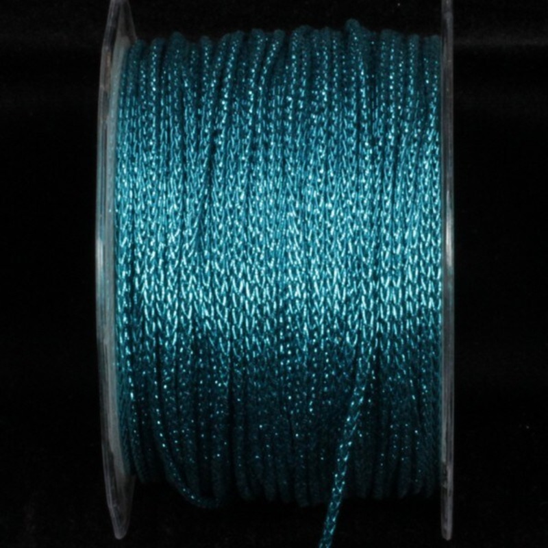 The Ribbon People Turquoise Blue Glitter Chain Craft Ribbon 0.25″ x 110 Yards