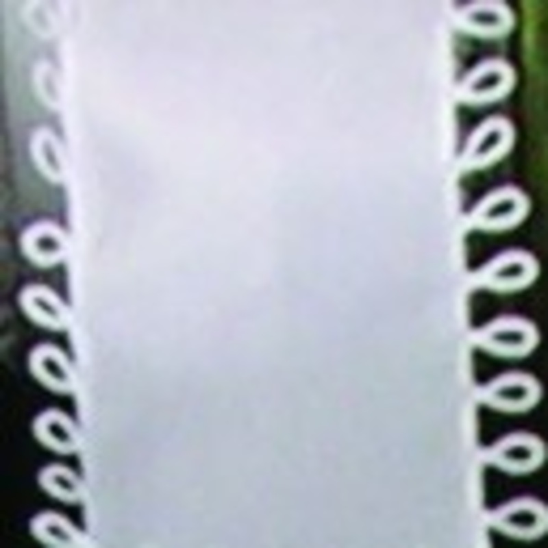 The Ribbon People White Pico Loop Edged Wired Craft Ribbon 1.5″ x 27 Yards