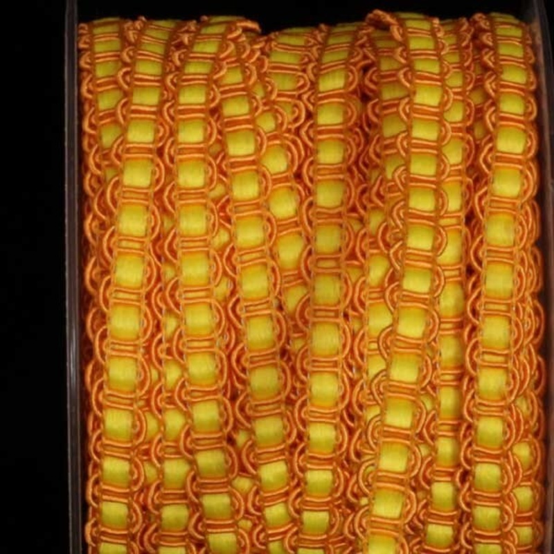 The Ribbon People Yellow and Orange Solid Wired Craft Ribbon 0.25″ x 44 Yards