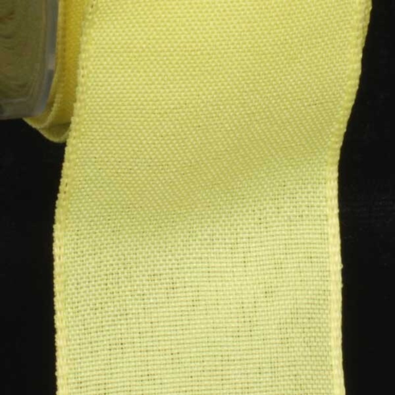 The Ribbon People Yellow Solid Taffeta Wired Craft Ribbon 1.5″ x 100 Yards
