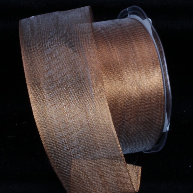 The Ribbon People Brown Contemporary Wired Craft Ribbon 2″ x 50 Yards