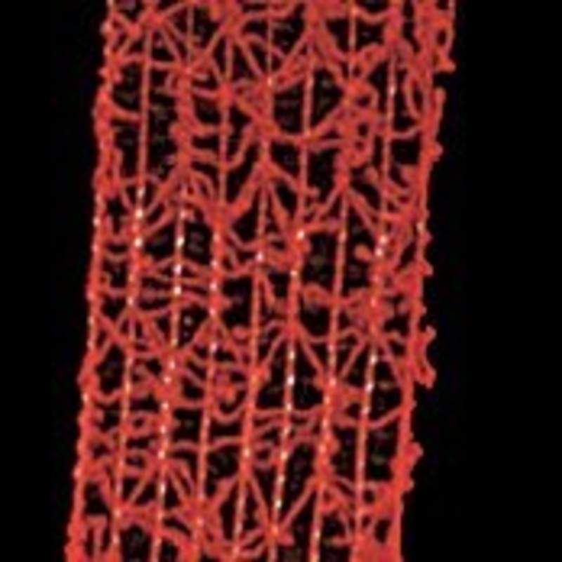 The Ribbon People Burgundy Red Open Weave Natural Wired Craft Ribbon 1.5″ x 27 Yards
