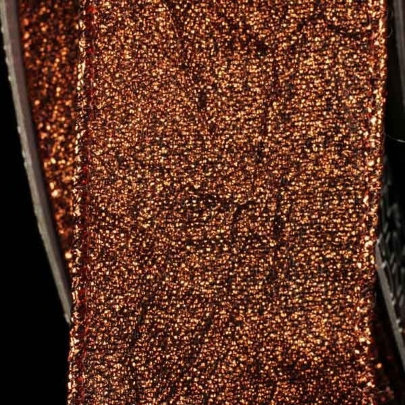 The Ribbon People Copper Brown Crush Wired Edge Craft Ribbon 1.5″ x 40 Yards