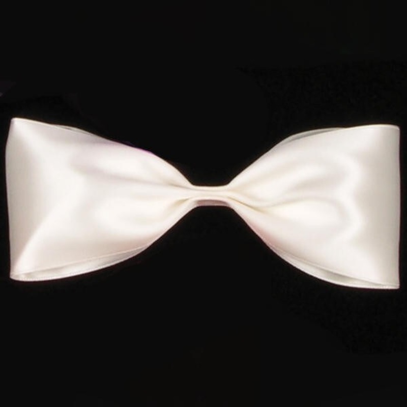 The Ribbon People Cream White Double Face Satin Craft Ribbon 0.25″ x 162 Yards