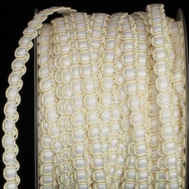 The Ribbon People White and Ivory Solid Wired Craft Ribbon 0.25″ x 44 Yards