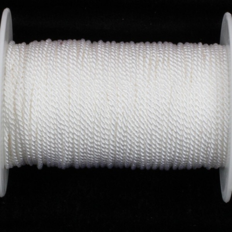 The Ribbon People White Braided Cording Craft Ribbon 0.1″ x 220 Yards