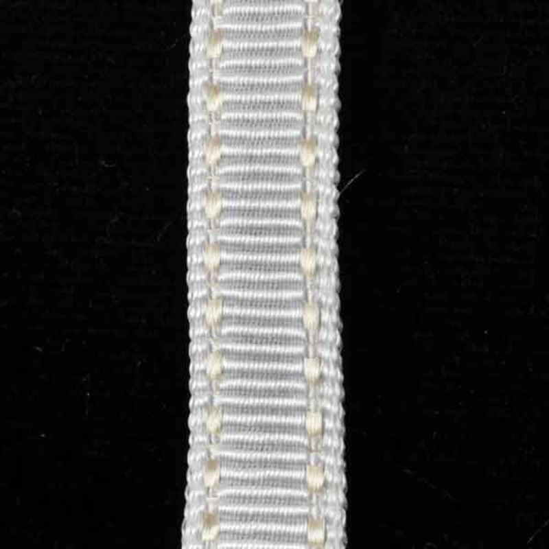 The Ribbon People White Grosgrain Stitch Edge Wired Craft Ribbon 0.25″ x 44 Yards