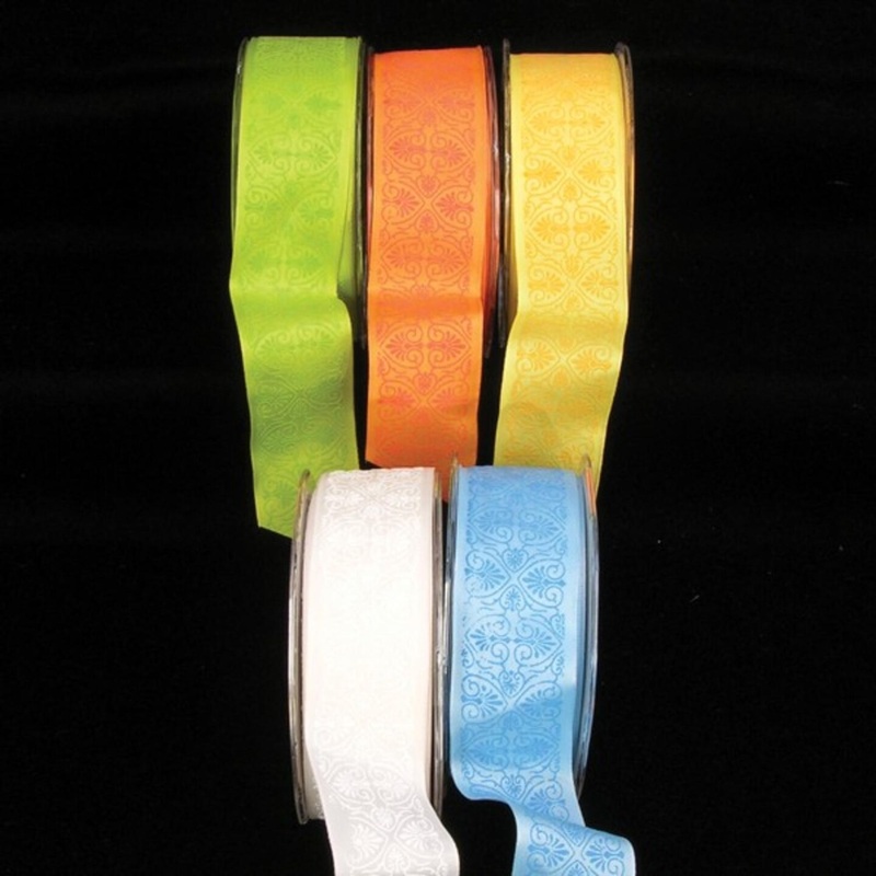 The Ribbon People Yellow Cairo solid Taffeta Wired Craft Ribbon 1.5″ x 27 Yards