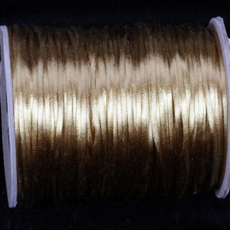 The Ribbon People Antique Gold Solid Satin Cording Craft Ribbon 0.25″ x 144 Yards