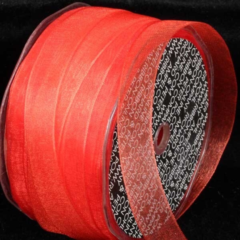 The Ribbon People Bittersweet Orange Solid Organdy Craft Ribbon 0.25″ x 200 Yards