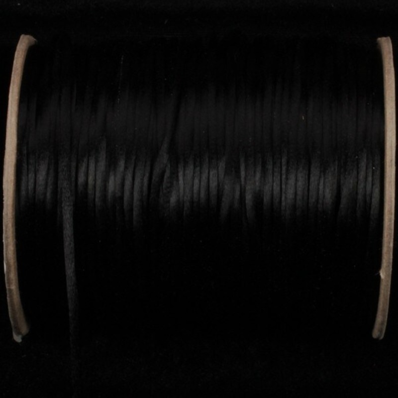 The Ribbon People Black Solid Satin Cording Craft Ribbon 0.25″ x 144 Yards