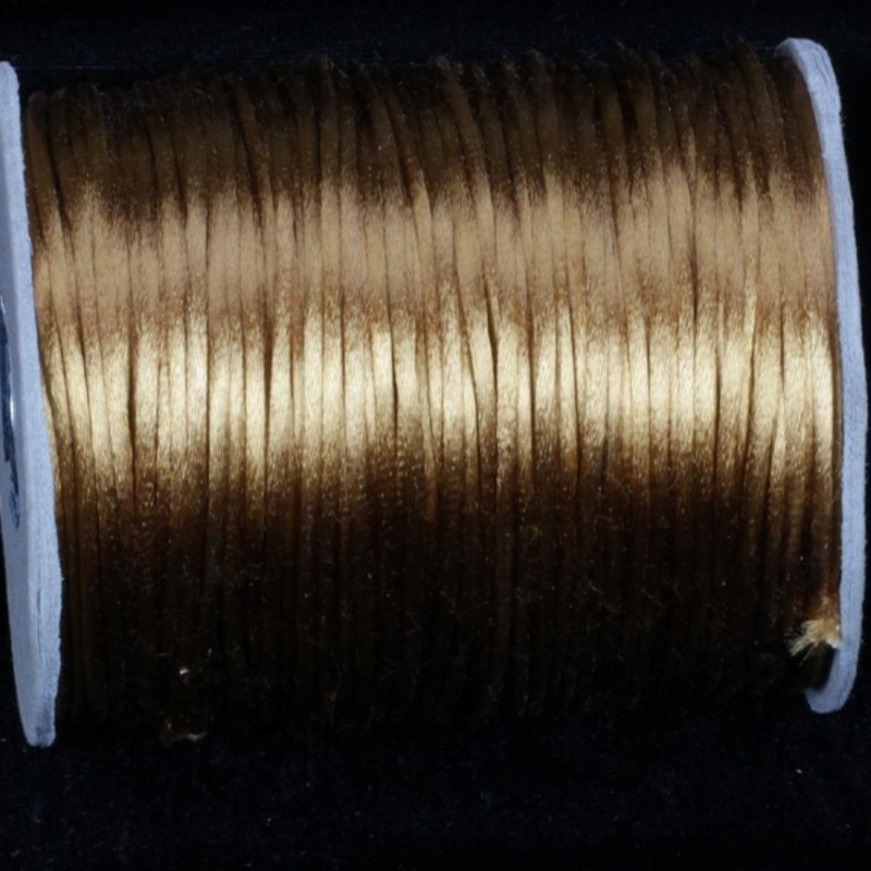The Ribbon People Camel Brown Solid Satin Cording Craft Ribbon 0.25″ x 144 Yards