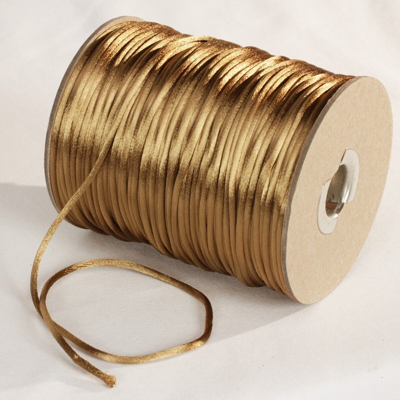 The Ribbon People Coffee Brown Solid Satin Cording Craft Ribbon 0.25″ x 144 Yards