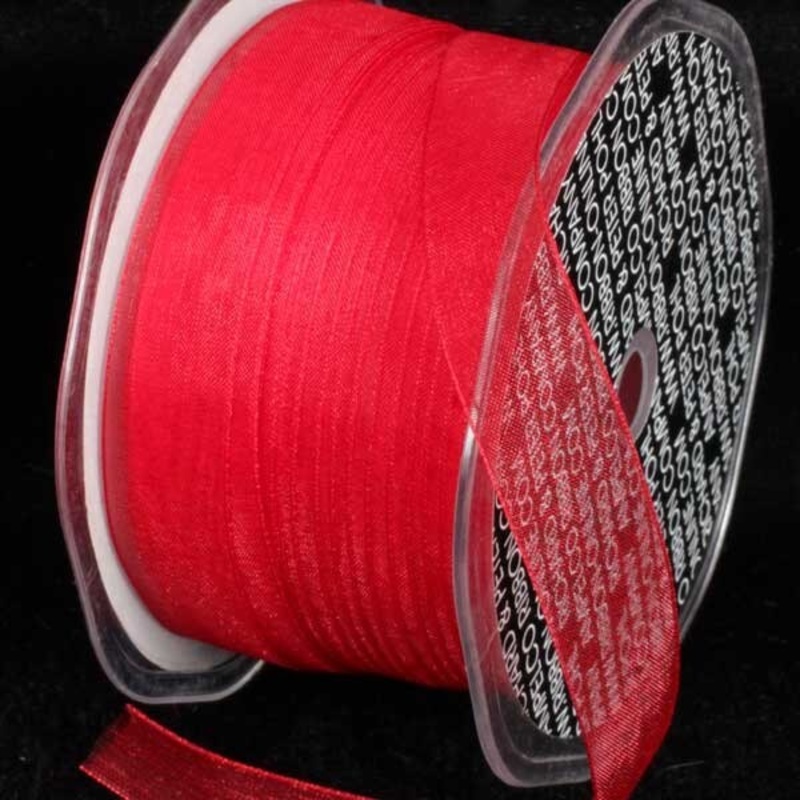 The Ribbon People Blood Red Solid Organdy Craft Ribbon 0.25″ x 200 Yards