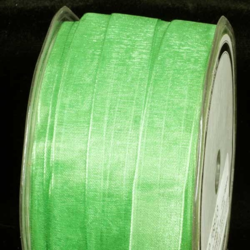 The Ribbon People Chartreuse Green Solid Organdy Craft Ribbon 0.25″ x 200 Yards