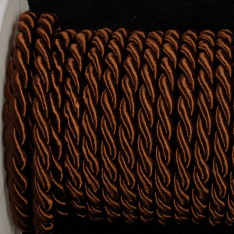 The Ribbon People Chocolate Brown Braided Cording Wired Craft Ribbon 0.25″ x 17 Yards