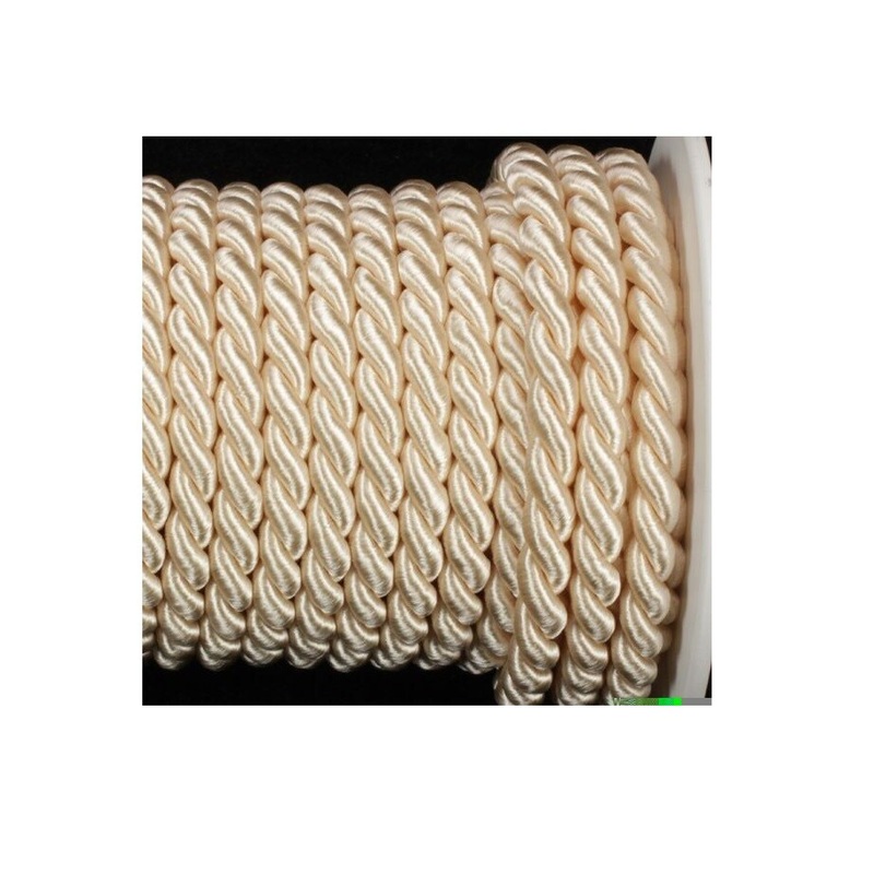 The Ribbon People Cream White Braided Cording Wired Craft Ribbon 0.25″ x 17 Yards