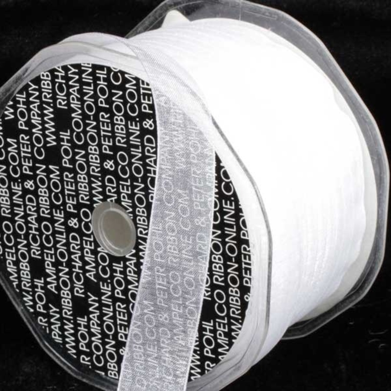 The Ribbon People White Solid Organdy Craft Ribbon 0.25″ x 200 Yards