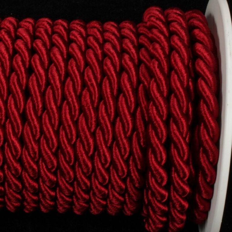 The Ribbon People Wine Red Braided Cording Wired Craft Ribbon 0.25″ x 17 Yards