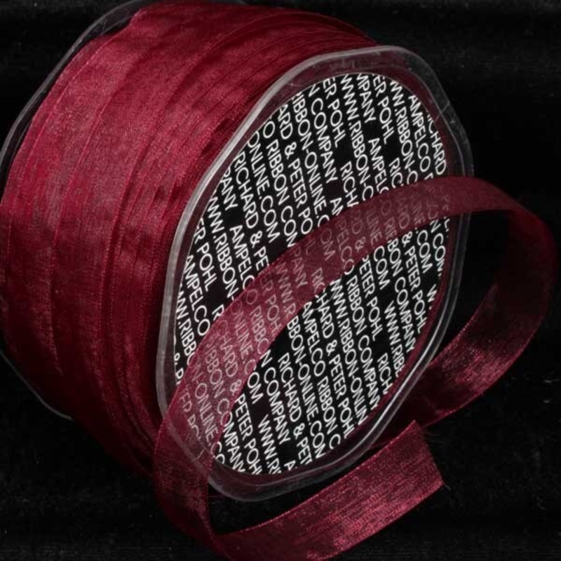 The Ribbon People Wine Red Solid Craft Ribbon 0.25″ x 200 Yards