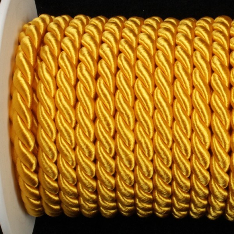 The Ribbon People Yellow Braided Cording Wired Craft Ribbon 0.25″ x 17 Yards