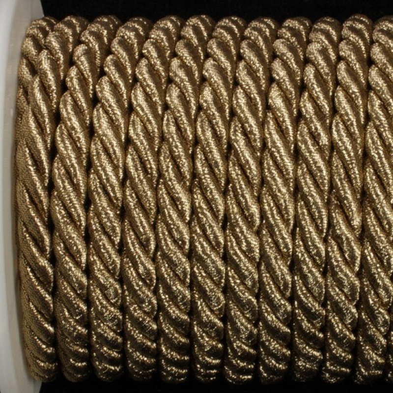 The Ribbon People Antique Gold Braided Cording Wired Craft Ribbon 0.25″ x 16 Yards