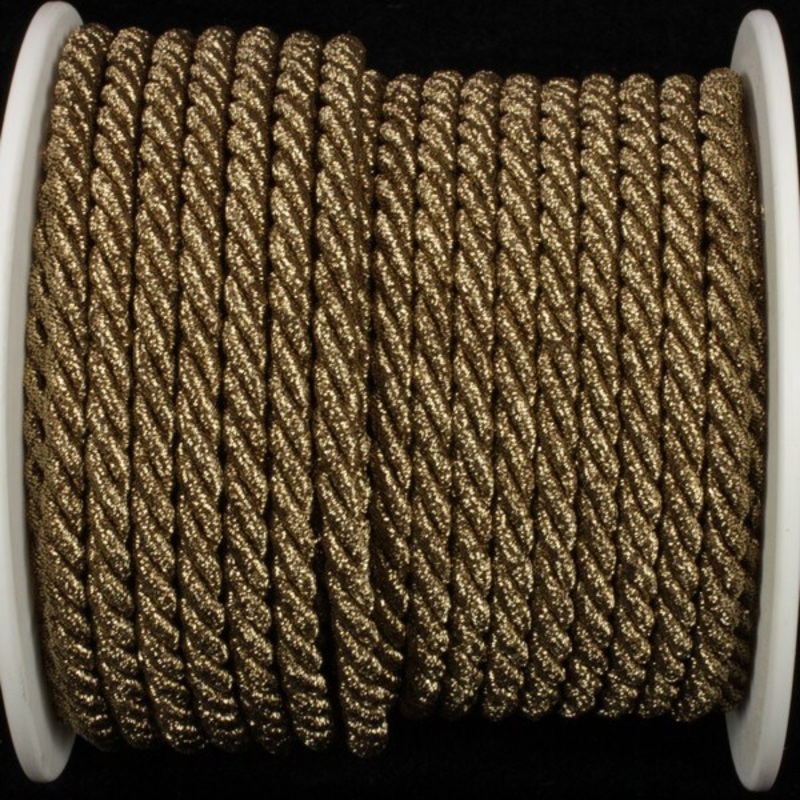The Ribbon People Antique Gold Metalized Braided Cording Craft Ribbon 0.25″ x 27 Yards
