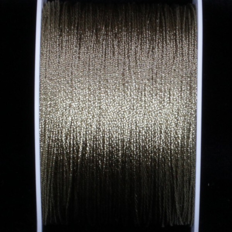 The Ribbon People Antique Gold Metalized Fine Rope Cording Craft Ribbon 0.02″ x 220 Yards
