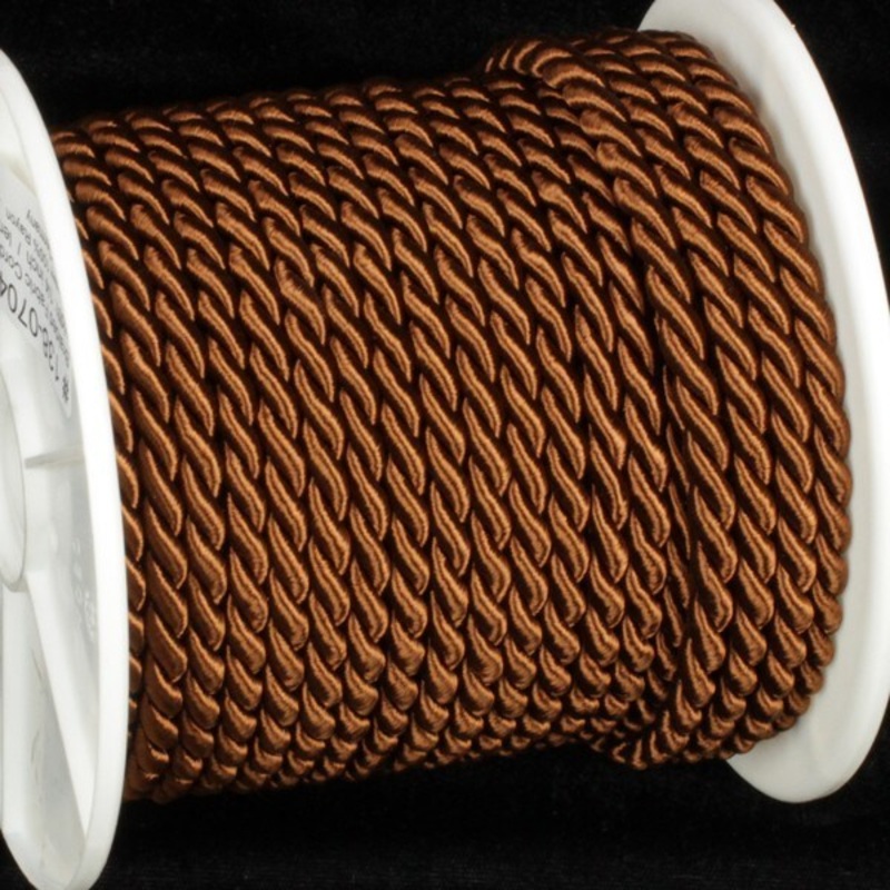 The Ribbon People Chocolate Brown Braided Cording Craft Ribbon 0.25″ x 27 Yards