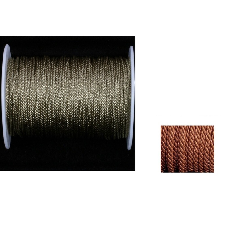 The Ribbon People Copper Brown Metalized Braided Cording Craft Ribbon 0.1″ x 110 Yards