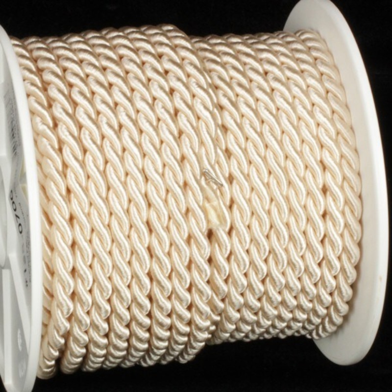 The Ribbon People Cream White Braided Cording Craft Ribbon 0.25″ x 27 Yards