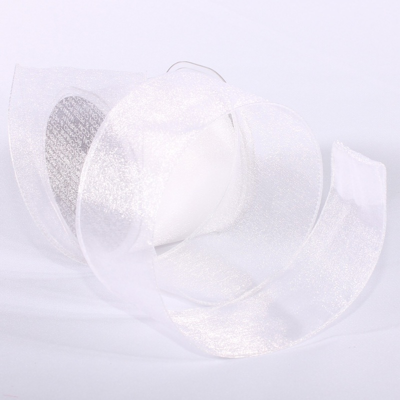 The Ribbon People White Porcelain Wired Craft Ribbon 3″ x 27 Yards