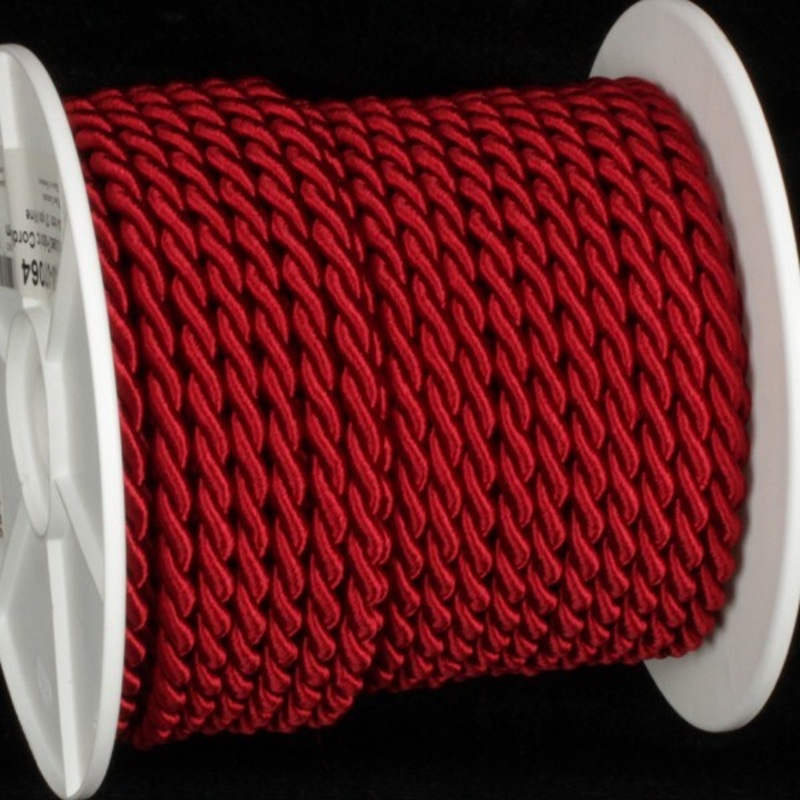 The Ribbon People Wine Red Braided Cording Wired Craft Ribbon 0.25″ x 27 Yards