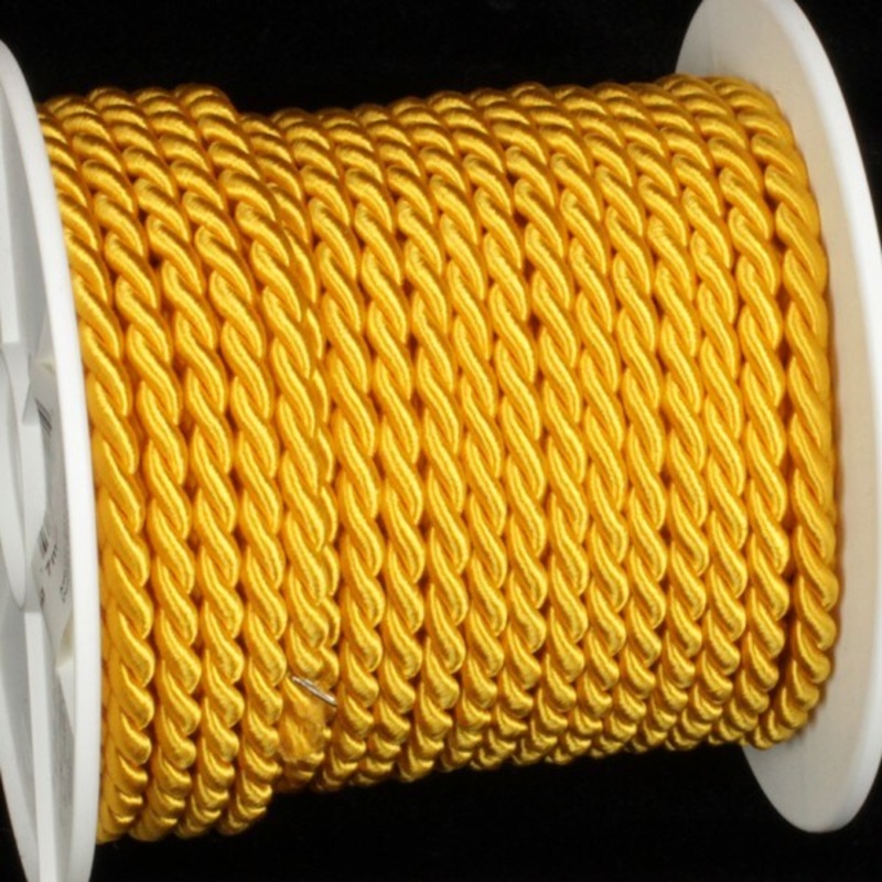 The Ribbon People Yellow Braided Cording Craft Ribbon 0.25″ x 27 Yards