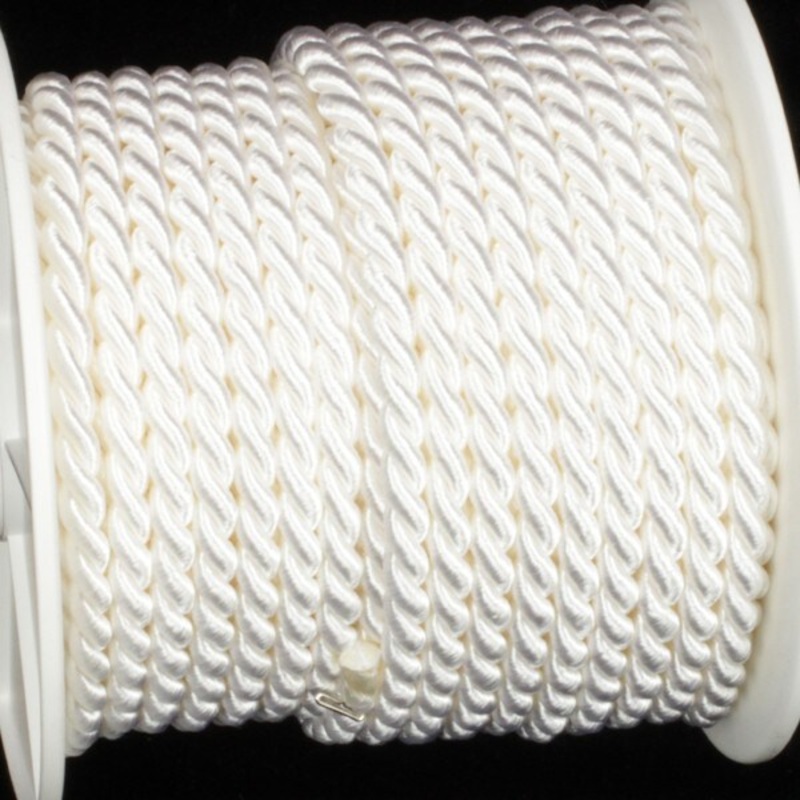 The Ribbon People White Braided Cording Wired Craft Ribbon 0.25″ x 27 Yards