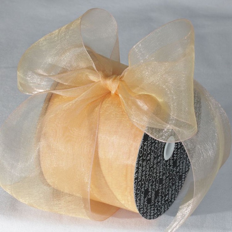 The Ribbon People Beige Crystal Organdy Craft Ribbon 3″ x 55 Yards