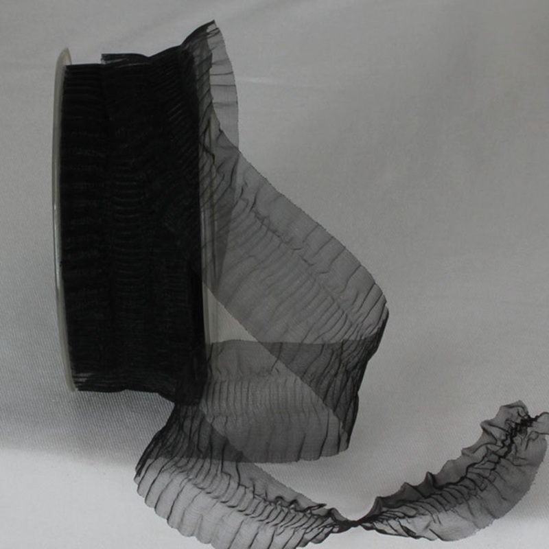 The Ribbon People Black Solid Woven Edge Ribbon 1.5″ x 16 Yards