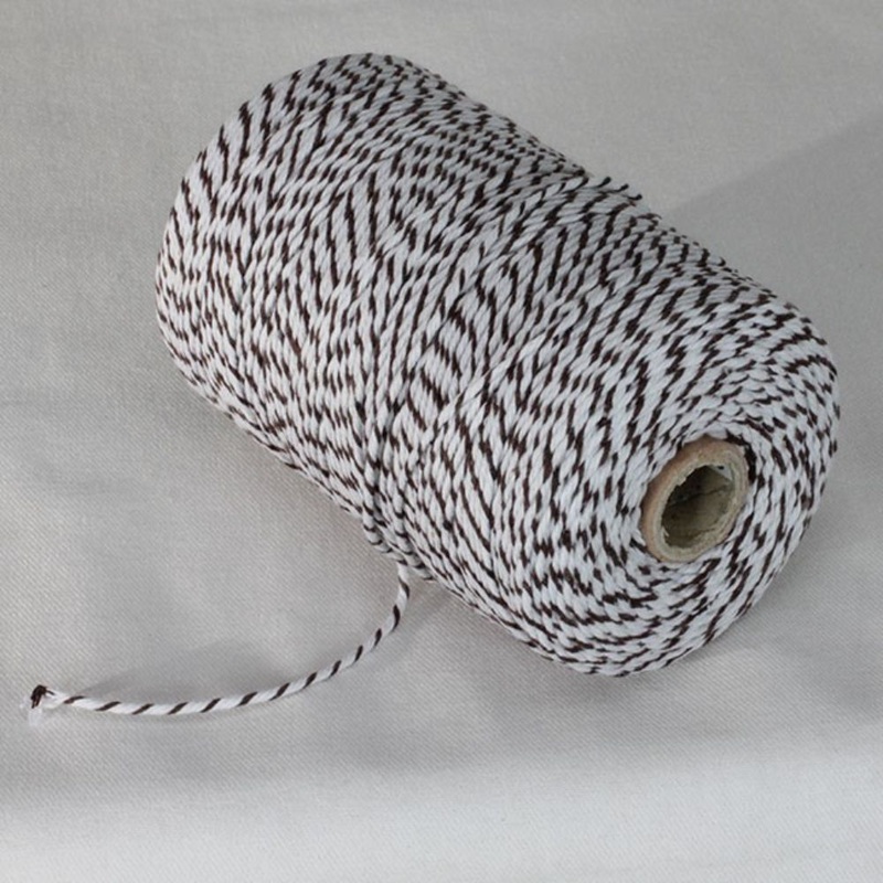 The Ribbon People Brown and White Striped Pattern Craft Twine 0.05″ x 220 Yards
