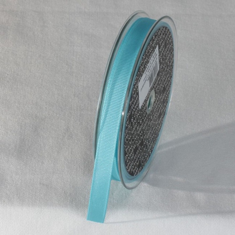 The Ribbon People Sky Blue Striped Woven Edge Grosgrain Ribbon 0.3″ x 22 Yards