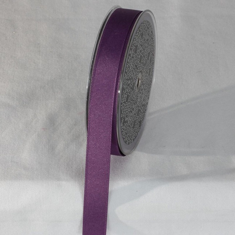The Ribbon People Wine Purple Striped Pattern Woven Edge Ribbon 0.6″ x 22 Yards