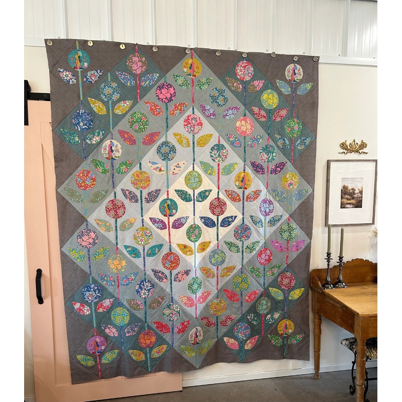 Folk Flower DIGITAL Quilt Pattern (Tilda Bloomsville quilt)